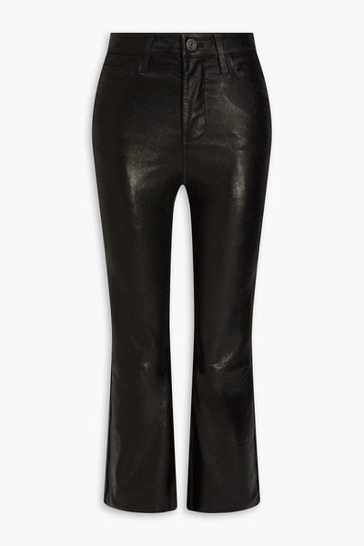  Frame - Le Crop Mini Boot Leather Bootcut Pants - Black - 25 