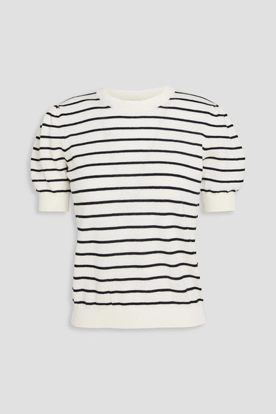 Frame - Striped Knitted Top - White - Xs 