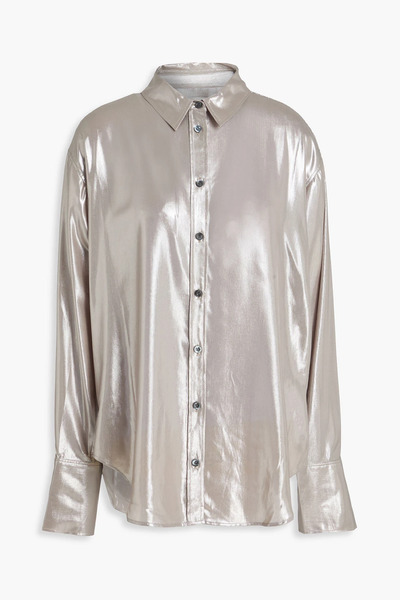  Frame - The Standard Lamé Shirt - Metallic - Xs 
