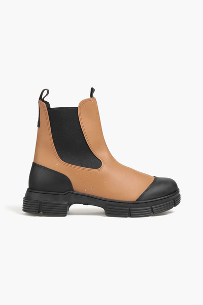  Ganni - Two-tone Rubber Chelsea Boots - Brown - Eu 40 