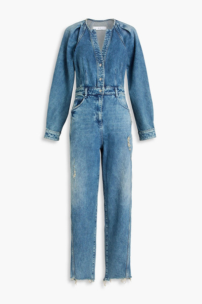  Iro - Distressed Denim Jumpsuit - Blue - Fr 34 