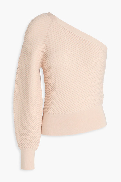  Iro - One-sleeve Ribbed-knit Top - Neutral - Xs 