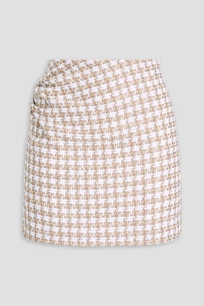  Iro - Ruched Metallic Tweed Mini Skirt - Neutral - Fr 42 