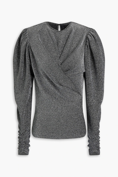  Isabel Marant - Wrap-effect Gathered Lamé Top - Metallic - Fr 38 