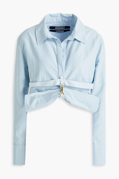  Jacquemus - Terra Cropped Poplin Shirt - Blue - Fr 34 