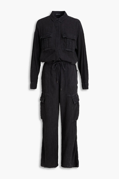  James Perse - Linen-blend Jumpsuit - Black - 0 