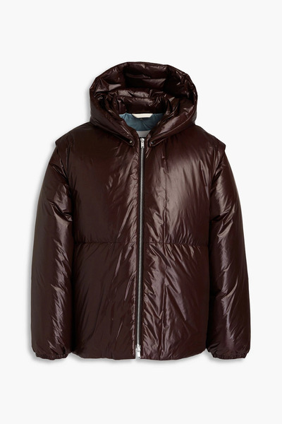  Jil Sander - Convertible Quilted Shell Hooded Down Jacket - Brown - M 