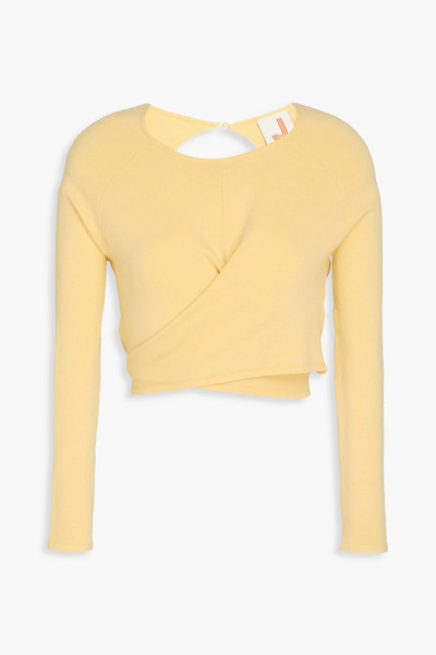  Joostricot - Cropped Open-back Lyocell-blend Top - Yellow - M 