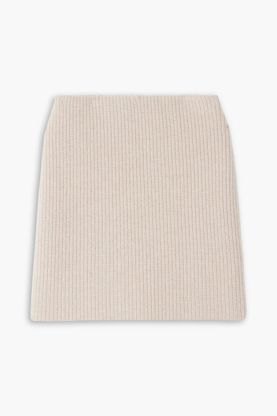  Liberowe - Ribbed Cashmere Mini Skirt - Neutral - L 