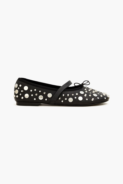  Maje - Embellished Leather Mary Jane Flats - Black - Eu 36 
