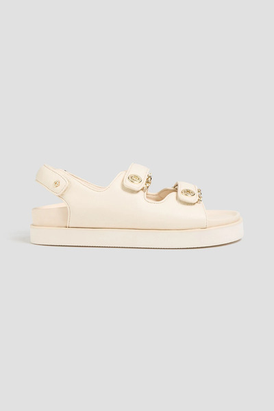  Maje - Embellished Leather Slingback Sandals - White - Eu 36 