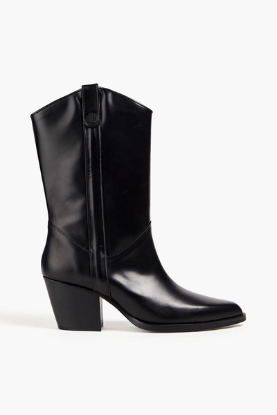  Maje - Leather Cowboy Boots - Black - Eu 36 