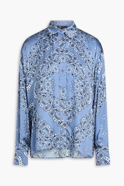  Maje - Paisley-print Satin Shirt - Blue - 1 