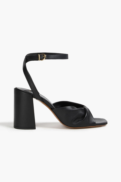  Maje - Twisted Leather Sandals - Black - Eu 36 