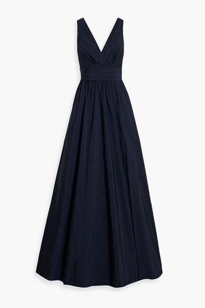  Marchesa Notte - Draped Taffeta Gown - Blue - Us 8 