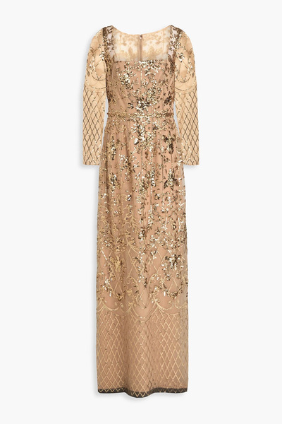  Marchesa Notte - Embellished Tulle Gown - Neutral - Us 4 
