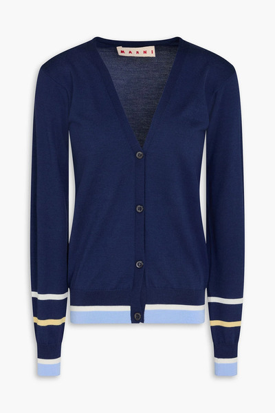  Marni - Linen And Silk-blend Cardigan - Blue - It 36 