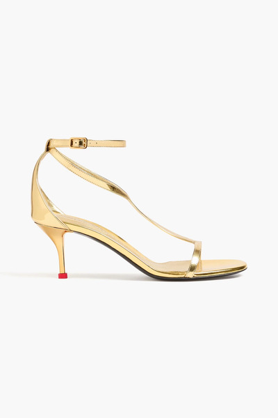  Mcqueen - Mirrored-leather Sandals - Metallic - Eu 37.5 