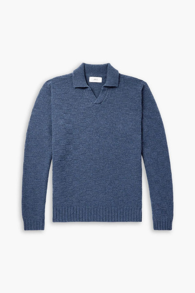  Mr P. - Wool Polo Sweater - Blue - M 