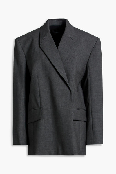  Mugler - Double-breasted Wool Blazer - Gray - Fr 40 