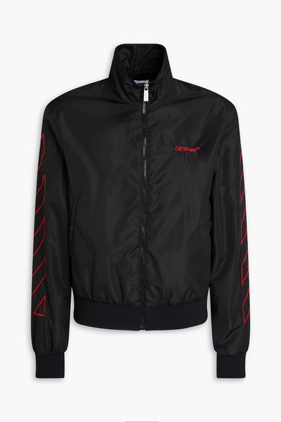  Off-white - Embroidered Shell Bomber Jacket - Black - M 