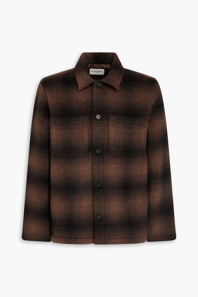  Officine Générale - Harrison Checked Wool-blend Overshirt - Brown - Xxl 