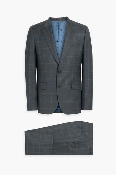  Paul Smith - Checked Wool-blend Suit - Gray - Us 36 