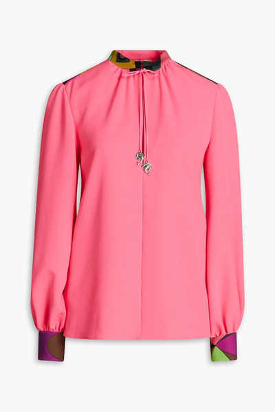  Pucci - Gathered Stretch-crepe Blouse - Pink - It 38 