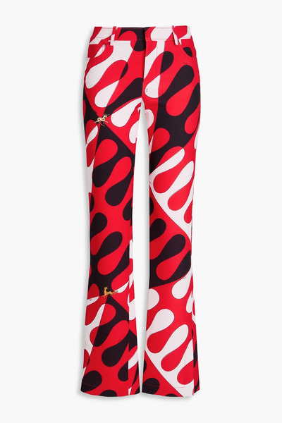  Pucci - Printed Crepe Bootcut Pants - Red - It 38 