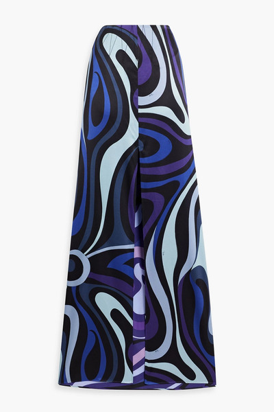  Pucci - Printed Silk-blend Satin Maxi Skirt - Purple - It 38 