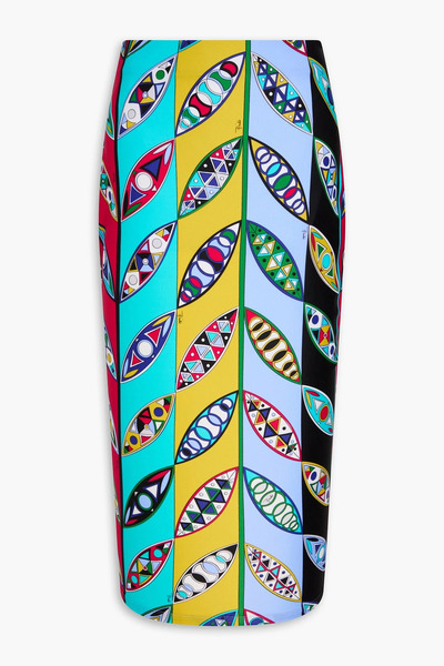  Pucci - Printed Stretch-jersey Midi Skirt - Purple - Xs 