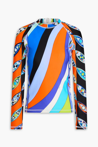  Pucci - Printed Stretch-jersey Top - Orange - Xs 