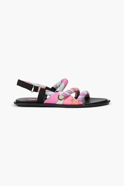  Pucci - Printed Twill Sandals - Pink - Eu 35 