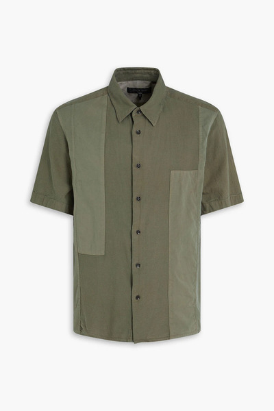  Rag & Bone - Dalton Patchwork Cotton And Lyocell-blend Twill Shirt - Green - S 