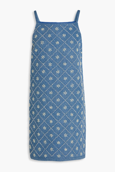  Rag & Bone - Gentry Embellished Denim Mini Dress - Blue - Us 0 