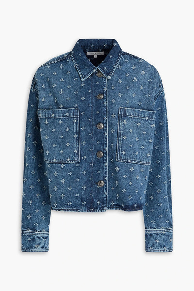  Rag & Bone - Jaiden Distressed Denim Jacket - Blue - S 