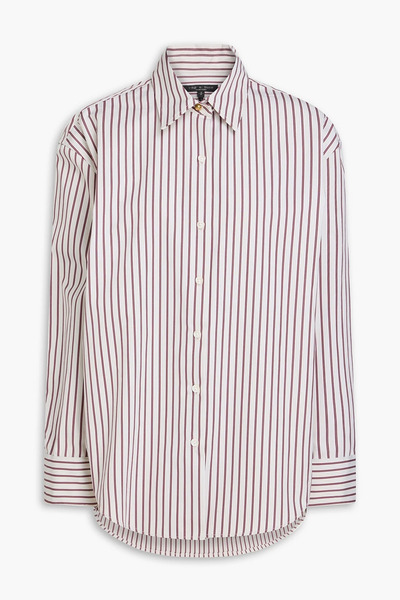  Rag & Bone - Jessica Striped Cotton-poplin Shirt - Burgundy - Xxs 