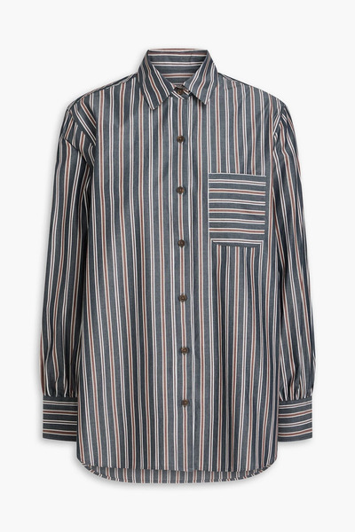  Rag & Bone - Max Striped Cotton Shirt - Blue - Xxs 
