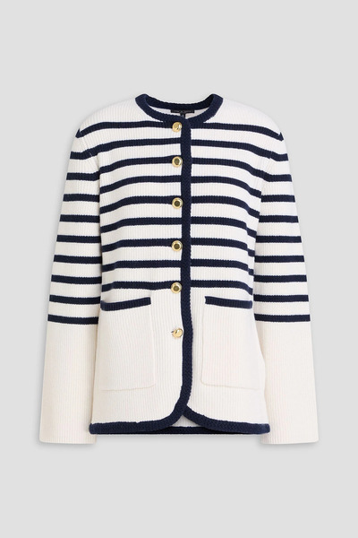  Rag & Bone - Nancy Striped Merino Wool-blend Cardigan - White - Xs 