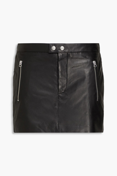  Rag & Bone - Nora Leather Mini Skirt - Black - Us 00 