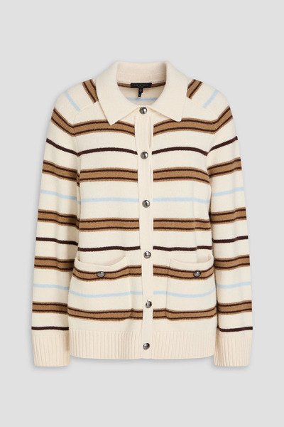  Rag & Bone - Peggy Striped Wool Cardigan - White - Xxs 