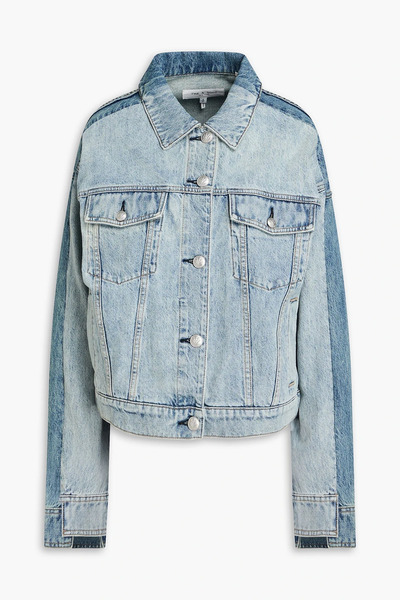  Rag & Bone - Ryan Two-tone Denim Jacket - Blue - Xxs 