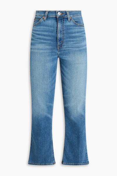  Re/done - 70s Cropped High-rise Bootcut Jeans - Blue - 25 