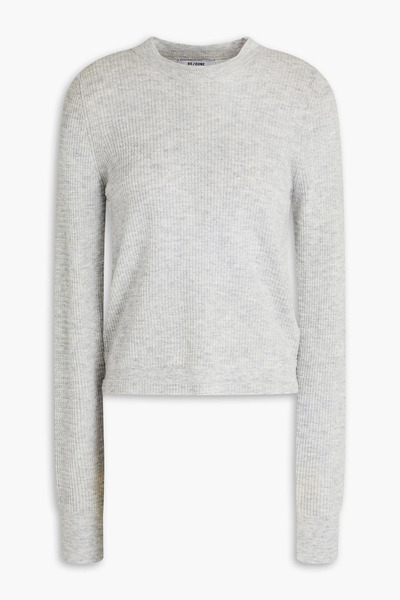  Re/done - Waffle-knit Wool And Cashmere-blend Sweater - Gray - M 