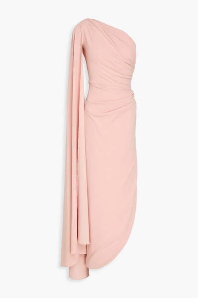  Rhea Costa - One-shoulder Draped Crepe Gown - Pink - It 46 