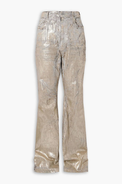  Rick Owens - Bolan Slim-fit Flared Metallic Megacrust Jeans - Metallic - 34 