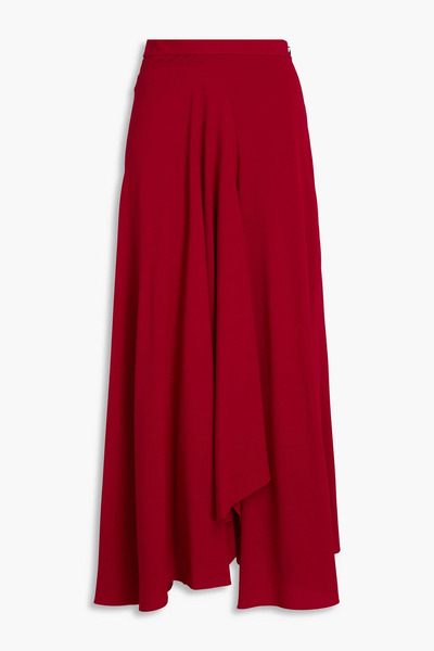  Roksanda - Asha Asymmetric Crepe Maxi Skirt - Red - Uk 6 