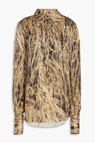  Roksanda - Juniper Printed Satin Shirt - Metallic - Uk 8 