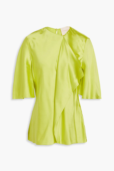  Roksanda - Ruffled Silk-satin Blouse - Green - Uk 6 