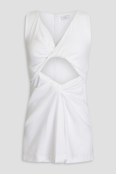  Rosetta Getty - Twisted Cutout Cotton-jersey Top - White - Xs 